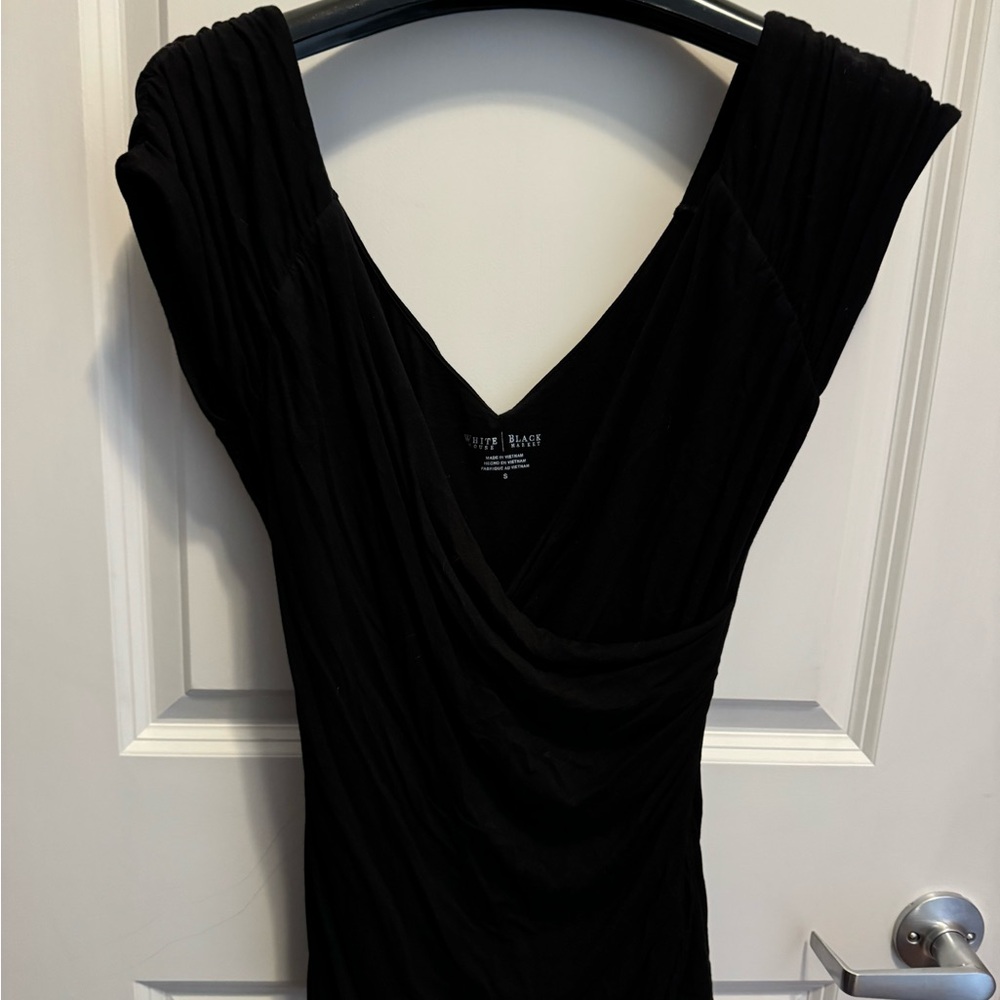 White House Black Market - Black V-Neck Top - Size Small
